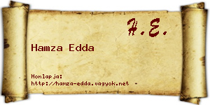 Hamza Edda névjegykártya